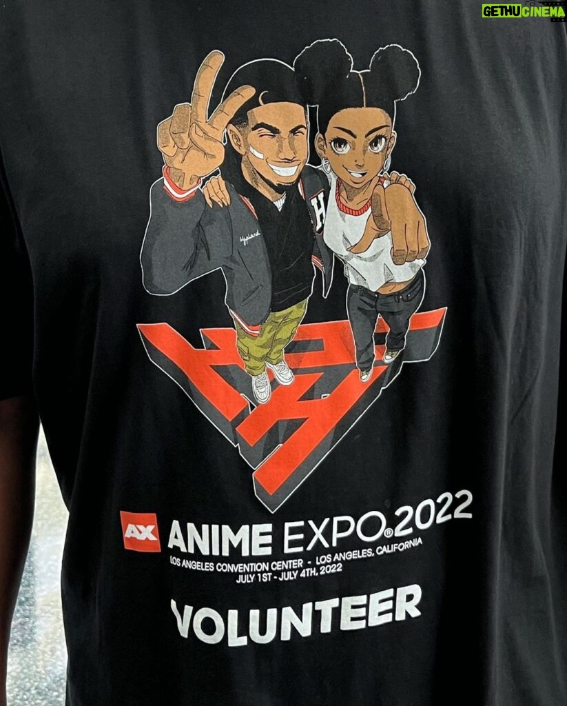 Jordan Bentley Instagram - Turned myself into an Anime character for the Anime Expo official staff uniform… is he foreshadowing??? Do you want a shirt with me on it??? 😵‍💫