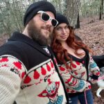 Joseph Ruby Instagram - What a great way to celebrate the Christmas with the @middleofbeyond Killer Klowns cardigans! Thanks guys!!!!!