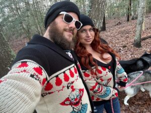 Joseph Ruby Instagram - What a great way to celebrate the Christmas with the @middleofbeyond Killer Klowns cardigans! Thanks guys!!!!!