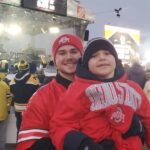 Josh Burns Instagram - May not have been the outcome we wanted in the game yesterday but the memories that were made will last a lifetime!! Just awesome to see my sons Josh Burns and Gman smile and laugh so much!! Gabriel really looks up to his big bro and it's always great to watch him follow Josh, around as if they're attached at the hip.😊💯 Big shout out to my boy @scott79osu for coming through with great tickets for us as well!! GO BUCKS!! #family #prouddad #justtheboys #memories #bighouse #rivalry #collegegameday #annarbor #cold #snowymorning