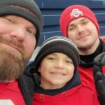 Josh Burns Instagram - May not have been the outcome we wanted in the game yesterday but the memories that were made will last a lifetime!! Just awesome to see my sons Josh Burns and Gman smile and laugh so much!! Gabriel really looks up to his big bro and it's always great to watch him follow Josh, around as if they're attached at the hip.😊💯 Big shout out to my boy @scott79osu for coming through with great tickets for us as well!! GO BUCKS!! #family #prouddad #justtheboys #memories #bighouse #rivalry #collegegameday #annarbor #cold #snowymorning
