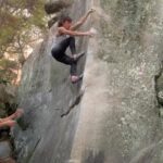 Juliane Wurm Instagram - Reflecting on the beauty of a crisp autumn day in Fontainebleau! My fingers are itching for some rock time soooooon :) @mammut_swiss1862 @madrockclimbing