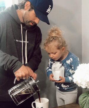 Justin Gaston Instagram - I love coffee but what really gets me up in the mornings and drives me are the three beautiful girls in my life. #myrevival