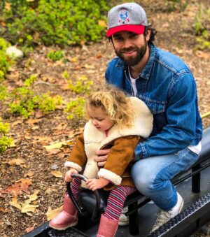 Justin Gaston Instagram - If there’s one thing Liv loves in this world it’s a good train ride!