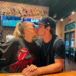 Justin Gaston Instagram - BIG NEWS - got traded to the Braves. Also that’s not true and thirdly, Olivia said we had to smoochie kiss in one of the pictures. So… here you go!