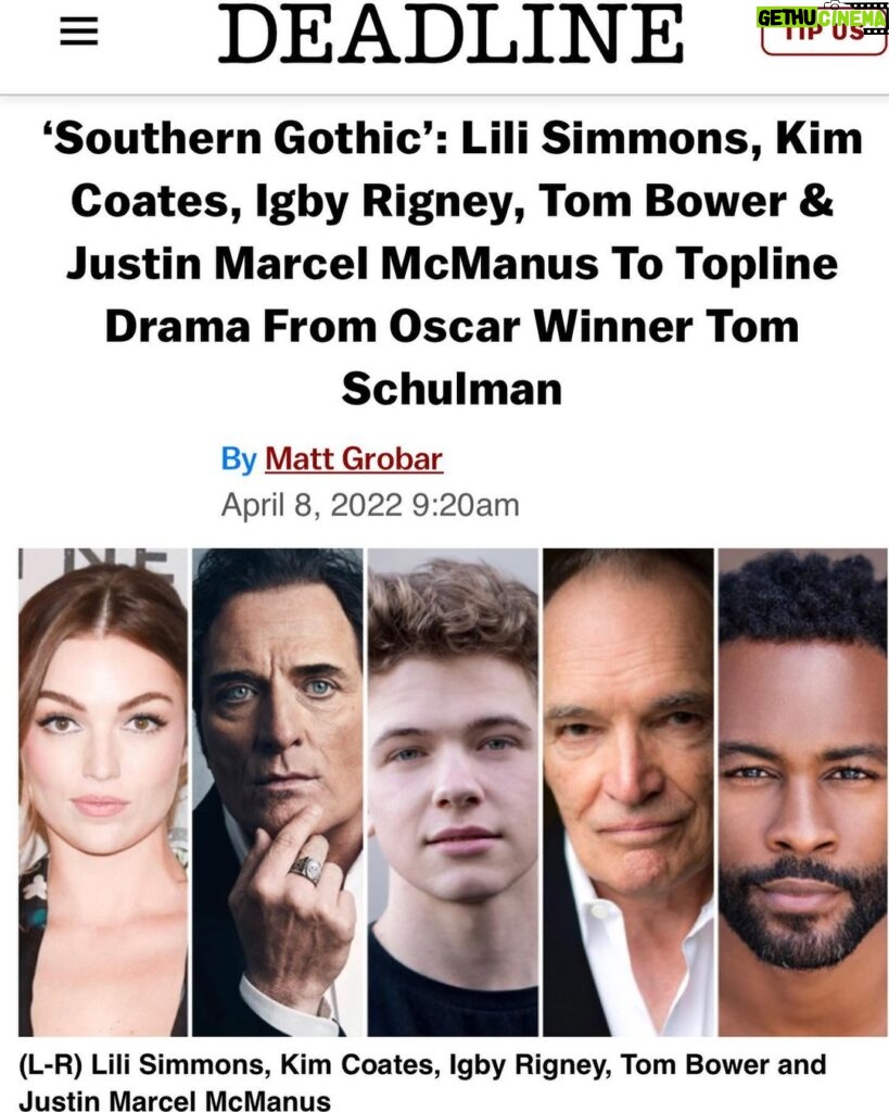 Justin Marcel McManus Instagram - Finally got me a Deadline Article!!!! I’m way to hype for this one y’all!!! . And love it when @power_starz link up me and @liliflower33 killing this one 💯 . #southerngothic #movie #comingsoon #poweruniverse #ghost #powerforce #justinmarcelmcmanus Manhattan, New York