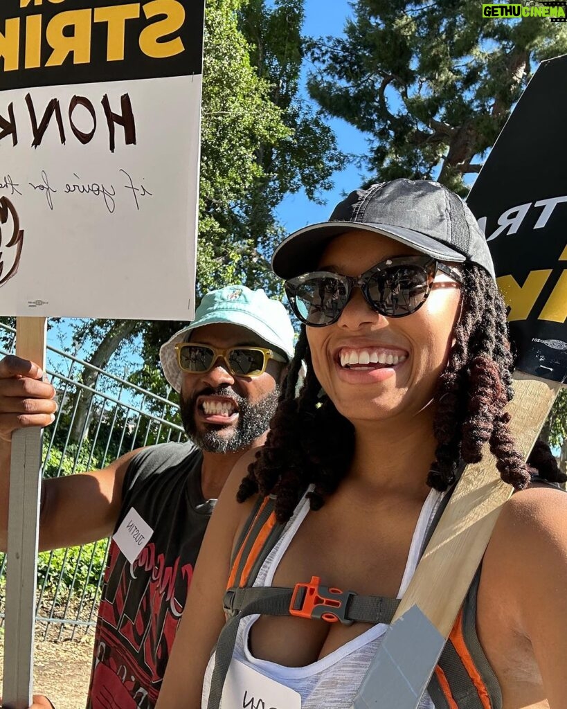 Justin Marcel McManus Instagram - Day 1 of many more until justice is done.. WE ARE OUT HERE! . #sagaftra #sagstrike Los Angeles, California