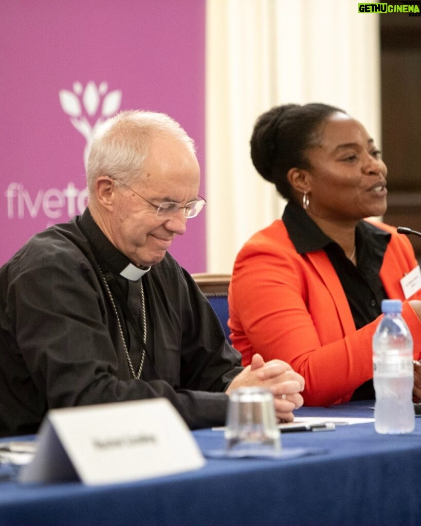 Justin Welby Instagram - Grateful for last night’s opportunity to discuss the pivotal role of women in peacebuilding in Africa, and especially to be joined by my wife Caroline who has spent many years helping women sustain peaceful communities through Women on the Frontline. Caroline discussed God's call to all women and the principles of reconciliation training given to women leaders across the Anglican Communion. The event was hosted by @fivetalents_uk, a charity who do some amazing work to equip communities around the world. #womenpeacebuilders Image credit: Adam Dickens (Taking Pictures, Changing Lives)