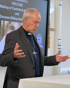 Justin Welby Instagram - From churches to care homes, schools to naval ships, @thechurchofengland loves and serves people across the country. 

This weekend I’m visiting @CofEPortsmouth to join in with sharing the love of God - starting today on the Isle of Wight. 

It was good to meet so many teachers and students at Christ the King College this morning. The secondary school is a joint Church of England and Catholic venture, and it’s heartwarming to see children taught in an ecumenical space from the age of eleven, when they’re beginning to think about how they can make their mark on the world. I pray that these pupils grow to become agents of reconciliation across all kinds of borders in their local community and beyond.

@thebayceschool is also doing great work in inspiring and educating children from the age of 4 all the way to 18. The school choir is hugely talented, and I was honoured to bless their school and speak to staff. I was asked brilliant questions by primary and secondary students - already probing deep questions of faith, scripture and the witness of the church. Honesty is so healthy for us all as we grow in relationship with God. 

This evening I visited Holy Trinity Bembridge, where we shared together about following Jesus through times of joy and sorrow. It was good to sing together, pray together and encourage one another. A full day, but one full of inspiration and hope for current and future generations on the Isle of Wight.