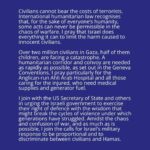 Justin Welby Instagram – Pray for the people of Israel, Gaza and the West Bank. Pray for the future of the Holy Land.

Swipe through to read my statement – also available at the link in my bio.
