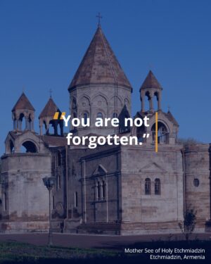 Justin Welby Instagram - The people of Armenia are not forgotten – not by God, and not by the Church. Today I began a two-day visit here, having been to Azerbaijan and Georgia earlier this week. 

I have long been praying for the people of Armenia – the first Christian kingdom. They were the first region to have the cross as their symbol; a symbol of struggle and pain. I’m so grateful for this chance to remind them that in their current struggle, our Armenian sisters and brothers are not forgotten by us, nor by God. 

Neither are the 120,000 refugees who have fled the Nagorno-Karabakh region – some of whom I will be meeting tomorrow. They remain in my prayers and the prayers of @thechurchofengland. 

In Azerbaijan on Monday, I met with political leaders and pleaded with them to break the cycle of violence, and protect the religious and cultural heritage of Armenian Karabakhs. 

And at the remarkable Peace Cathedral in Georgia on Tuesday, we prayed together for peace and reconciliation around the world. Together we asked God to refresh our love for non-violence, to refresh our love for our neighbours. May peacebuilding across borders of all kinds continue to be our hearts’ cry.

Read the full press release at the link in bio.