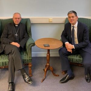 Justin Welby Instagram - Good to meet with @rescueorg President @dmiliband today at Lambeth Palace. We had a productive discussion about the need for global cooperation in the face of enormous challenges of conflict, disaster, displacement, malnutrition and climate change. I pray for humanitarian workers in their vital work around the world.