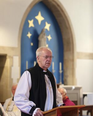 Justin Welby Instagram - On Armistice Day in the Diocese of Exeter, a poignant morning prayer service at St Mary-the-Virgin, Torquay. The space is dedicated to lives lost to bombing in the St Marychurch area in 1943. 
 
I then joined in an Act of Remembrance at the Cenotaph in Torquay. We prayed for healing from past conflict, for bridges across divides, and for peace in the future. 
 
This afternoon at the University of Exeter, I spoke with four incredible people who support the bereaved. 

The Good Grief Project stayed with me – it helps people to view grief as an active and creative process.