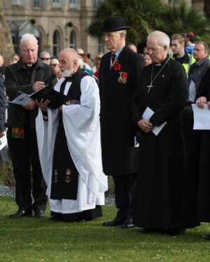 Justin Welby Instagram - On Armistice Day in the Diocese of Exeter, a poignant morning prayer service at St Mary-the-Virgin, Torquay. The space is dedicated to lives lost to bombing in the St Marychurch area in 1943. 
 
I then joined in an Act of Remembrance at the Cenotaph in Torquay. We prayed for healing from past conflict, for bridges across divides, and for peace in the future. 
 
This afternoon at the University of Exeter, I spoke with four incredible people who support the bereaved. 

The Good Grief Project stayed with me – it helps people to view grief as an active and creative process.