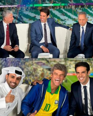 Kaká Instagram - Football for me has always been about love and joy. Love of our beautiful game, and the pure joy of belonging to something that’s greater than me because it can only be the size of all the people it brings together. This thrilling final match has been the best possible finale for this amazing dream the whole world dreamt united for the last month. 

Thank you @fifawordcup, and congratulations to @leomessi, @afaseleccion, @k.mbappe, and @equipedefrance for one of the greatest matches ever played. Thank you, Qatar, for an unforgettable experience! And, especially, thank you to all the fans for the unrelenting passion and energy we felt throughout the last 30 days. 

I’ve also had a journey of my own, playing a new, challenging role meeting old (and new) friends and football legends to discuss my favorite subject. I hope you guys enjoyed it as much as I did! 

I’m blessed to have shared this experience with my son Luca and my brother and ever-present friend @di6ao , thank you for your love and support. 

To my beloved Seleção Brasileira, the road to 2026 has already started and I’m already excited to see what comes next… Let’s go! 

#FootballUnitesTheWorld #FIFAWorldCup
.
.
.

O futebol para mim sempre foi sobre amor e alegria. Amor por esse lindo esporte, e a alegria de pertencer a algo que é maior do que eu porque só pode ser do tamanho de todas as pessoas que reúne. A decisão emocionante desta Copa foi o melhor final possível para este sonho incrível que o mundo inteiro sonhou unido no último mês.

Obrigado @fifawordCup e parabéns a @leomessi, @afaseleccion, @k.mbappe e @equipedefrance por uma das melhores partidas já disputadas. Obrigado, Catar, por uma experiência inesquecível! E, especialmente, obrigado a todos os fãs pela paixão e energia implacáveis ​​que sentimos ao longo dos últimos 30 dias.

Também fiz minha própria jornada, desempenhando um papel novo e desafiador, encontrando velhos (e novos) amigos e lendas do futebol para falar do meu assunto favorito. Espero que tenham gostado tanto quanto eu!
