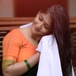 Kalyani Anil Instagram - that girl from his dreams…✨ 📸 @aju_bhuvanendran Saree @geesahh_designs #reelkarofeelkaro #reelitfeelit #trend #viral #rain #love #romance #viral #trending Trivandrum, India