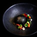 Kamila Rundusová Instagram - MOCHI. Black sesame & popyseed gelato, sticky rice cake, matcha cream, merengue, gold dust, strawberries. See you at @___mycelium___ Dinners 6-10 Brunch 9-2 Wednesday till sunday. Reservations: +50671885850