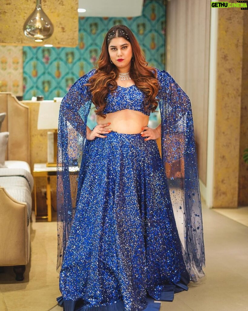 Kanisha Malhotra Instagram - Today’s colour of Navratri is Royal Blue 💙🦋🧿 The fourth day of Navratri is dedicated to Kush Manda, which means “ one who created the universe. Embracing the divine energy of Goddess Durga on this auspicious day of Navratri! . . Shot by @whoisclicking Hair & Makeup @jayshreebparmar16 Wearing @krupa_jain Styled by @cosmo_bydivya . Something exciting coming soon #Kanishamalhotra #NavratriVibes #GoddessDurga #Blessings #4th day #Dandiya #Graba #indianwedding #indianwear #bridetobe #royalblue Colors, Asian Paints Signature Store