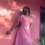 Kanmani Manoharan Instagram - #kanmanimanoharan✨ I like my shadow, it reminds me that I exist 💯 just look at my background wall it’s reflection of sunlight and trees then I understand nature is the best art ❣️ Customised outfit @f2f_designerboutique merry Christmas everyone ❣️ #kanmanimanoharan✨ #nature #beautiful #colourful #purelove #art #peace #positivity #sunshine🌞🌞🌞