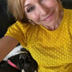 Kari Byron Instagram - Had to get up before the sun to promote @nationalstemfestival on the morning news. Puppy wasn’t happy about central time😂