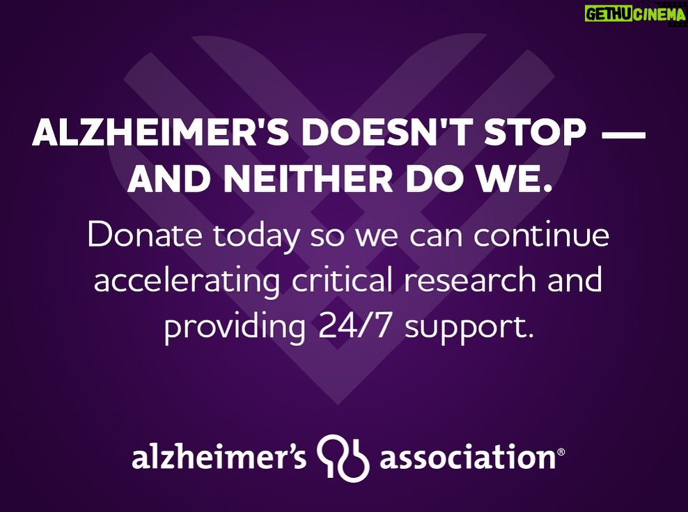 Kate Mulgrew Instagram - It is #GivingTuesday - as an Alzheimer’s research advocate, I encourage you to donate to their campaign today, which will be matched twice over! Help support this critical research into a disease that devastates so many. Thank you 💜 @alzassociation