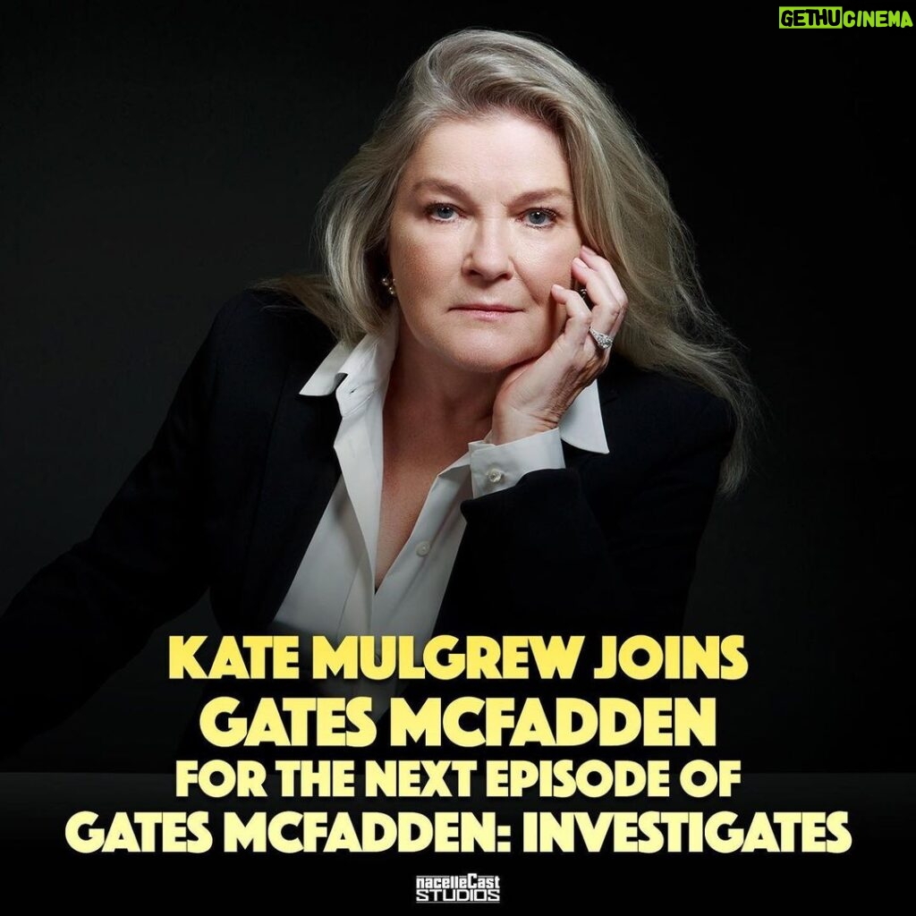 Kate Mulgrew Instagram - My podcast appearance on InvestiGates is now live! Thank you to @gates_mcfadden for a delightful chat - follow the link below and have a listen 🎧 or find it wherever you listen to podcasts. @nacellecompany @startrek #StarTrek #Janeway #Podcast #Investigates https://gatesmcfadden.com/podcast/