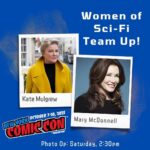 Kate Mulgrew Instagram - A photo op like this doesn't come around very often - I'm teaming up with @theladybam Mary McDonnell for a women of scifi duo photo at @newyorkcomiccon! Mark your con schedule for 2:30pm on Saturday and we'll see you there...don't be late, the Captain and the President have a low tolerance for tardiness. 😛 https://store.epicphotoops.com/new-york-comic-con/2021/teamup-women-of-sci-fi
