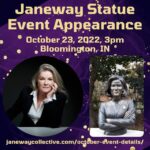 Kate Mulgrew Instagram - I am appearing at the Janeway Statue in Bloomington, IN on 10/23 - tickets available now! Proceeds go to Alzheimer's research; thank you to the @janewaycollective for organizing and hosting. I look forward to finally visiting this work of art in person! https://janewaycollective.com/october-event-details/
