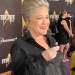 Kate Mulgrew Instagram - Tiny mic-drop moments with @startrekonpplus @cbstvstudios @startrek - does this 🎤 make me look cool? #StarTrekDay