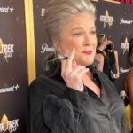 Kate Mulgrew Instagram - Tiny mic-drop moments with @startrekonpplus @cbstvstudios @startrek - does this 🎤 make me look cool? #StarTrekDay