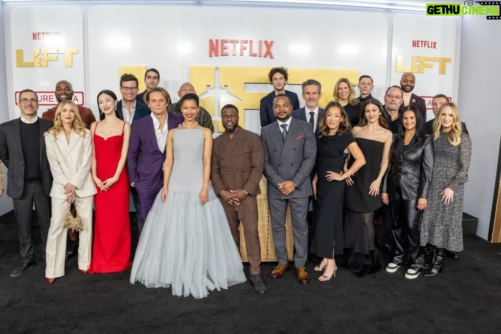 Kevin Hart Instagram - Last Nights “Lift” Premiere was a movie within a movie…..all I can say is WOOOOOOW!!!!!! The audiences reaction at the end of movie was NUTTTZZZZ!!!!! Major thank you to my partners at @netflix for rolling out the red carpet of a lifetime!!!!! This movie is going to fucking BANG!!!! You are all in for an amazing treat….MARK MY WORDS!!!! We will be hitting NETFLIX this FRIDAY PEOPLE!!!!!! This movie is GLOBAL!!!!! I can’t wait for the 🌎 to enjoy!!!!! #ComedicRockStarShit