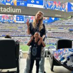 Khloé Kardashian Instagram – We had such a great time at the Rams game!!! Thank you to the Stafford’s for inviting True and I! 💙💛 True’s first football game and it couldn’t have been a better time!!! @kbstafford89 you and your girls are the best!