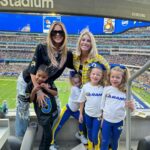 Khloé Kardashian Instagram – We had such a great time at the Rams game!!! Thank you to the Stafford’s for inviting True and I! 💙💛 True’s first football game and it couldn’t have been a better time!!! @kbstafford89 you and your girls are the best!