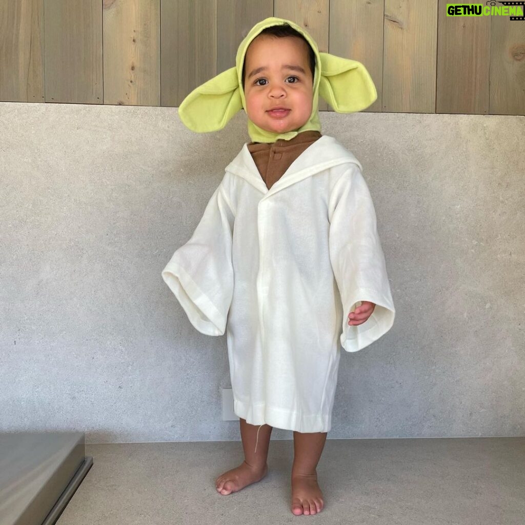 Khloé Kardashian Instagram - Tatum in a FEW of his costumes The Rock @therock A lumberjack Yoda