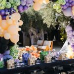 Khloé Kardashian Instagram – 🧡🎃 our annual pumpkin decorating party 🎃🧡

Balloons and event – @wildchildparty 
Crafts – @little_artist_party 
Candy wall – @thecandycoach
Desserts – @cakegourmetsugarservice
Kids chairs – @platinumprophouse
Signage – @creativeamme