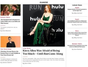 Kiera Allen Instagram - Honored to see my writing featured on the front page of @glamourmag. What a “pinch me” moment. LINK IN BIO.