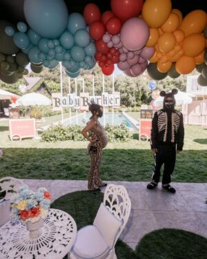 Kourtney Kardashian Barker Instagram - baby shower of my dreams ✨ 

all the bts pics and details @poosh 

thank you mommy @krisjenner for turning your home into the happiest place on earth,
instilling my love of all things Disney, and for throwing this baby shower to celebrate me and your thirteenth grandchild