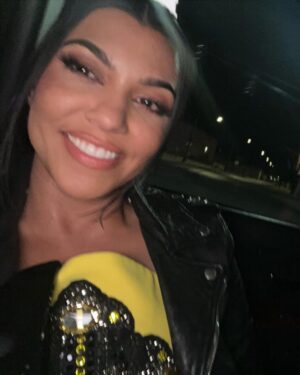 Kourtney Kardashian Barker Instagram - One year ago today, an Elvis impersonator married me and @travisbarker after the Grammys and way too much tequila in a chapel in Las Vegas! It was one of the best nights of our lives, dreaming of a lifetime filled with fun adventures together.  And yes, that’s me about to throw up on the floor in the car. 🥂 Thankful to @clemente_310 @kevinhwolff for all the iPhone footage so that I could remember the night 🪩🤪 also, I ended up losing this jacket that night, which I had for ten years, with the little cute heart studs and there’s a reward if anyone finds it 🕵🏻‍♀️