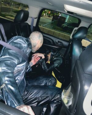 Kourtney Kardashian Barker Instagram - One year ago today, an Elvis impersonator married me and @travisbarker after the Grammys and way too much tequila in a chapel in Las Vegas! It was one of the best nights of our lives, dreaming of a lifetime filled with fun adventures together.  And yes, that’s me about to throw up on the floor in the car. 🥂 Thankful to @clemente_310 @kevinhwolff for all the iPhone footage so that I could remember the night 🪩🤪 also, I ended up losing this jacket that night, which I had for ten years, with the little cute heart studs and there’s a reward if anyone finds it 🕵🏻‍♀️