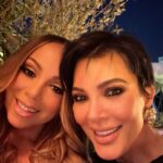 Kris Jenner Instagram - Dinner with my girl @mariahcarey catching up and trying to convince her “it’s time”!!!!!🎅🏼🎄glam on both of us @etienneortega