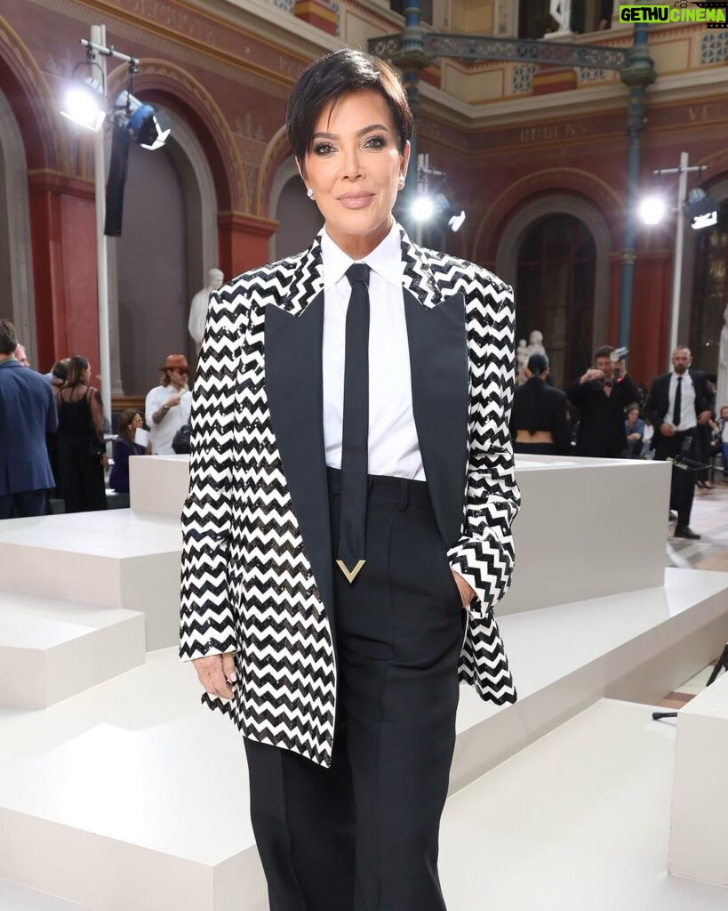 Kris Jenner Instagram - Thank you @pppiccioli @yigit @maisonvalentino for the amazing experience, the BEAUTIFUL show and the exquisite looks and stunning outfits! We had the best time and are always grateful!! ❤️🙏🏼 #Valentino @coreygamble #ParisFashionWeek