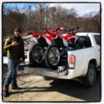 Kristen Holden-Ried Instagram - Feeling proper country today. The bikes came home! Bought an old tractor! Drank some Budweiser! Good day :)