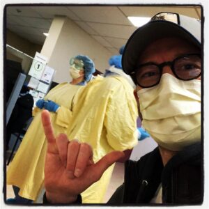 Kristen Holden-Ried Instagram - Big props to all you health care workers out there on the front lines.
Your professionalism and bravery is inspirational. 
We’d be lost without you. 
Take care of yourselves out there. (And I’m ok. I have the symptoms, but I’m not in enough danger for them to test me. Just self isolation, rest and recovery. Same for most of us.)
Know if you’re an “at risk” person and deal with it appropriately. 
Stay calm, be smart, be well. 
Big love.