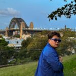 Kwak Joon-bin Instagram - 호주 톤온톤 바캉스룩 #시드니#패션 Habour Bridge, Sydney