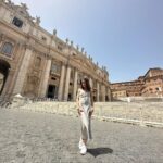 Lévanah Solomon Instagram - In mom’s dress 🩶 📸 Eythan SOLOMON #picoftheday #pictureoftheday #photography #photooftheday #travel #sky #italy #rome #beige #blue #tan #aesthetic #mood #vibes #summer #colors #color #light #white #ootd #outfit #vacation #holiday #girl #neutral #vatican #nofilter #dress Vatican