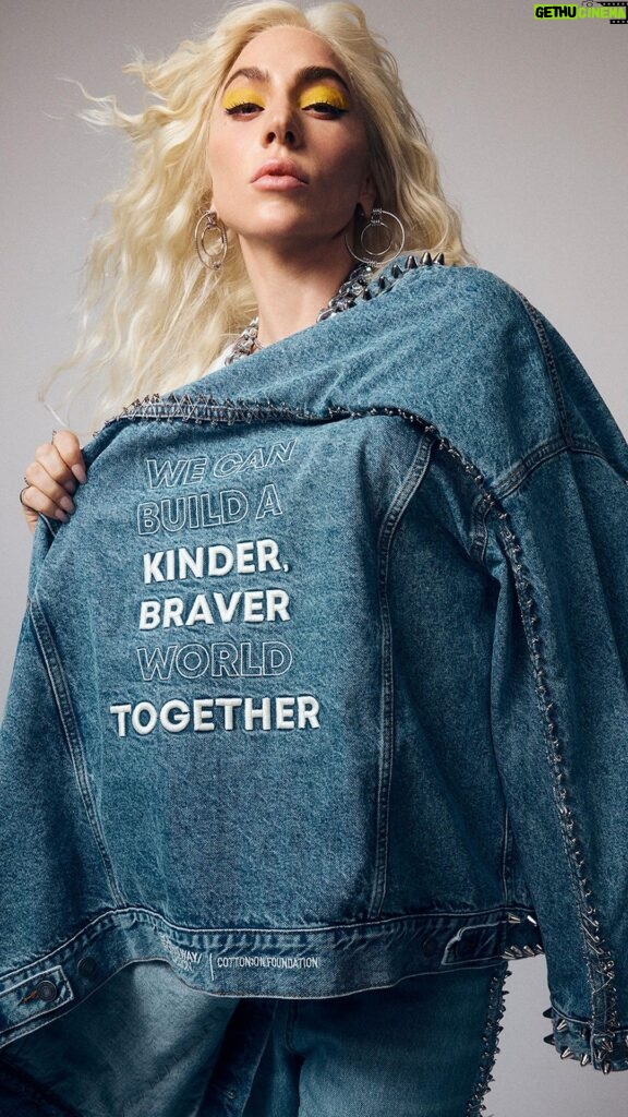 Lady Gaga Instagram - I am so excited that @btwfoundation and @cottononfoundation are teaming up for global mental health to build a kinder and braver world 🌎❤️ From now until October 10, 100% of net proceeds from Cotton On Foundation products & donations will support Born This Way Foundation in sharing mental health resources and inspiring kind action. Visit cottonon.com or Cotton On stores to learn more. 💕 #btwfxcof