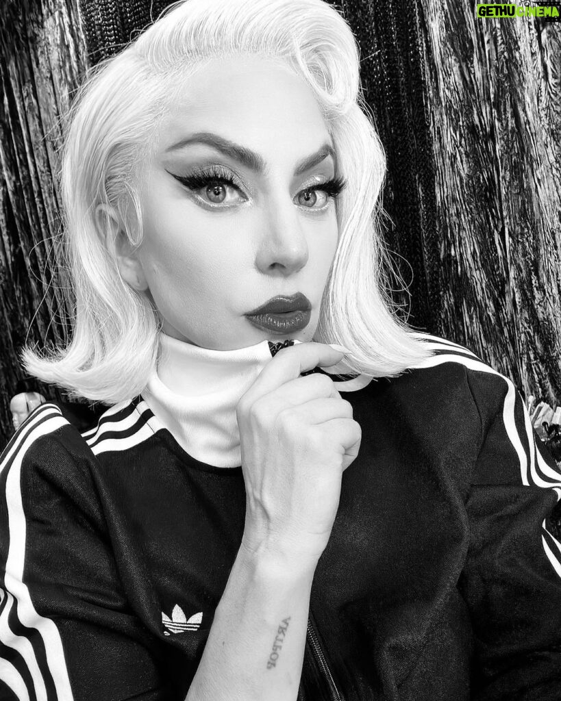 Lady Gaga Instagram - Tuxedo is my underwear🎺