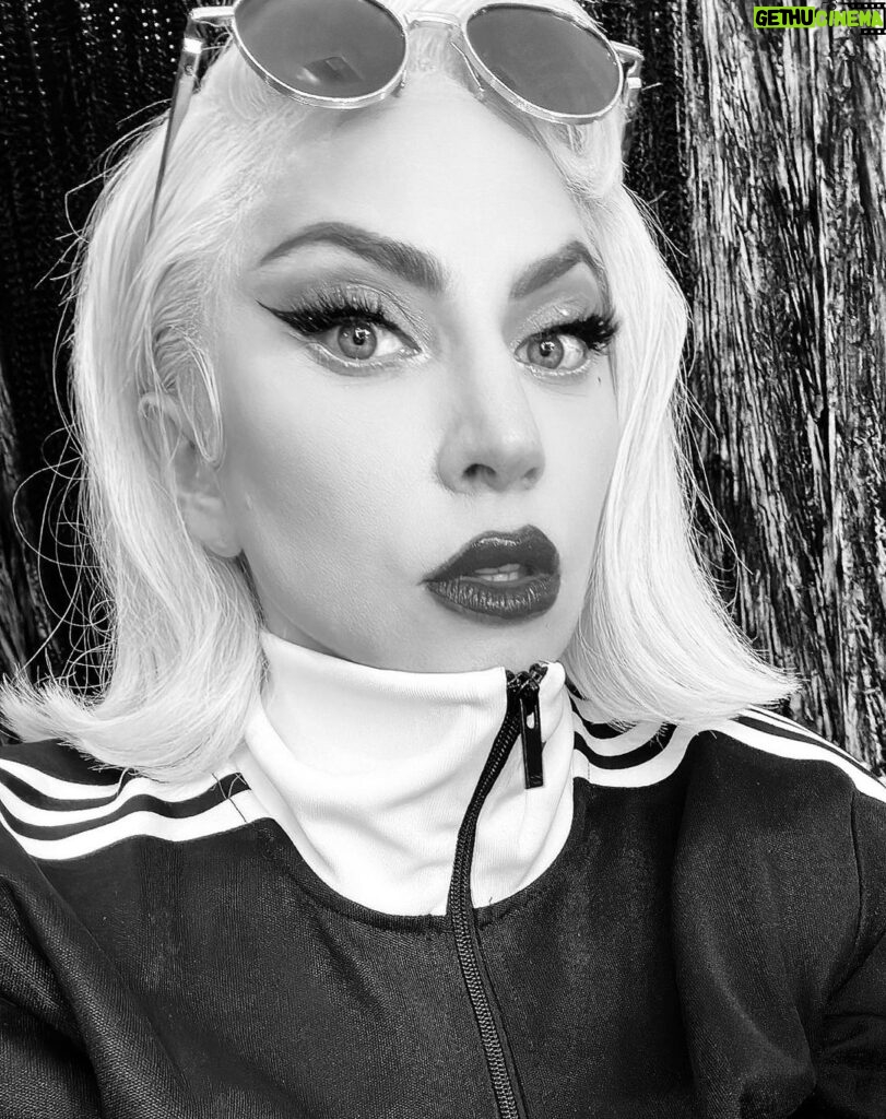 Lady Gaga Instagram - Tuxedo is my underwear🎺