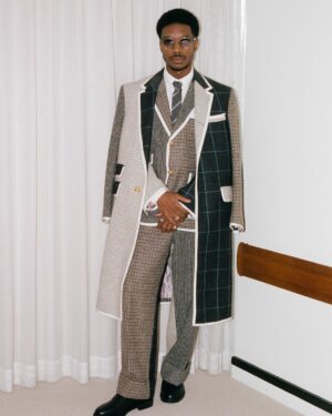 Lamar Johnson Instagram - Got ready for @thombrowne FW23 runway show with @highsnobiety. Thank you Thom and everyone involved. 

Head to highsnobiety.com for the full article.

Photos by @christiansoria_