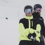 Laurie Blouin Instagram - Diggin the bright yellow 💛 #Snowboarding #SaasFee #StompingGrounds 📷 @chriswitwicki Saas-Fee, Switzerland